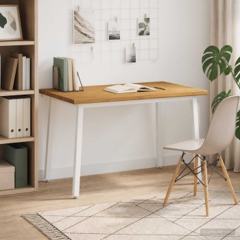120 x 70 x 75 cm tömör akácfa fehér négyszögletes