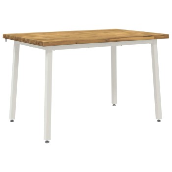 120 x 80 x 75 cm tömör akácfa fehér négyszögletes