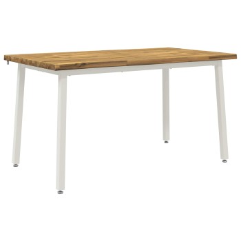 120 x 90 x 75 cm tömör akácfa fehér négyszögletes