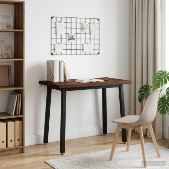 110 x 55 x 75 cm tömör akácfa sötétbarna és fekete