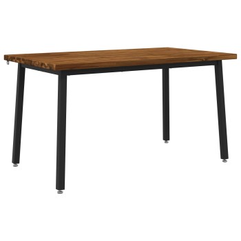140 x 70 x 75 cm tömör akácfa természetes és fekete