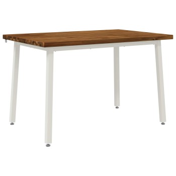 120 x 80 x 75 cm tömör akácfa természetes és fehér