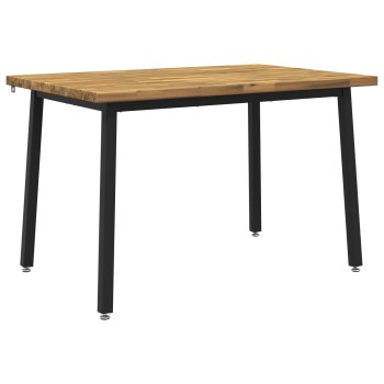 120 x 80 x 75 cm tömör akácfa fehér és fekete négyszögletes