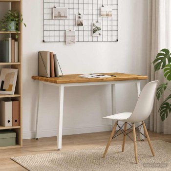 120 x 70 x 75 cm tömör akácfa fehér négyszögletes
