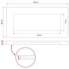 Téglalap asztallap 90 x 20 x 3,2 cm négyszögletes tömör akácfa