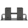 Tűzifa halmozó segéd 2 pcs antracitszürke 34 x 10 x 15 cm acél