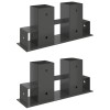 Tűzifa halmozó segéd 2 pcs antracitszürke 34 x 10 x 15 cm acél