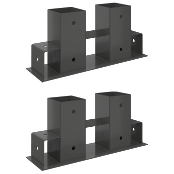 Tűzifa halmozó segéd 2 pcs antracitszürke 34 x 10 x 15 cm acél