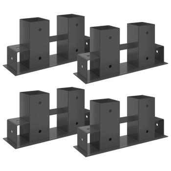 Tűzifa halmozó segéd 4 pcs antracitszürke 34 x 10 x 15 cm acél