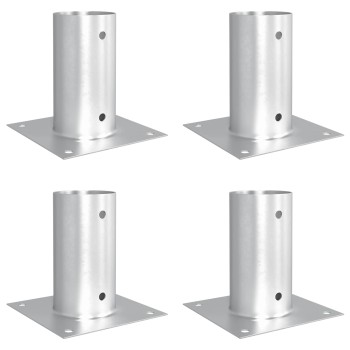 Kerek földbe süllyesztett horgony 4 pcs ezüst 15 x 15 x 15 cm