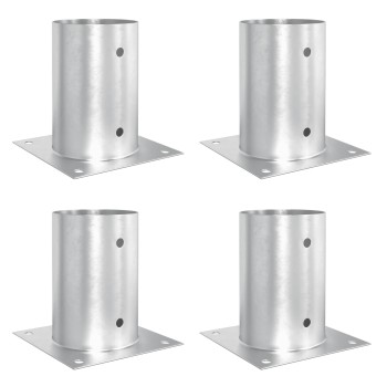 Kerek földbe süllyesztett horgony 4 pcs ezüst 15 x 15 x 15 cm