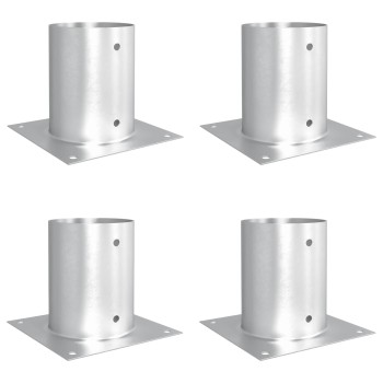 Kerek földbe süllyesztett horgony 4 pcs ezüst 18 x 18 x 15 cm