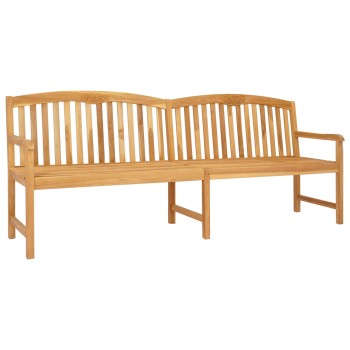 Kézműves rózsabank természetes 228 x 60 x 90 cm tömör teakfa