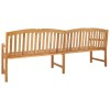 Kézműves rózsabank természetes 228 x 61 x 94,5 cm tömör teakfa