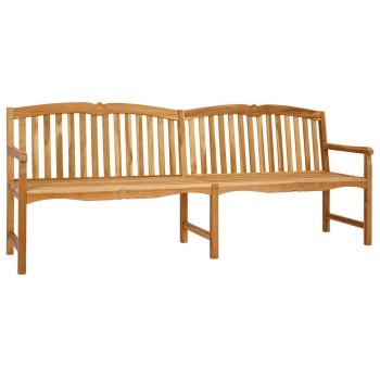 Kézműves rózsabank természetes 228 x 61 x 94,5 cm tömör teakfa