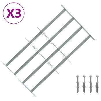 Ablakok biztonsági rács 4 keresztlécsel 3 pcs 630-1140 mm