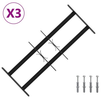 Ablakokhoz való biztonsági rács 2 keresztgerendával 3 pcs