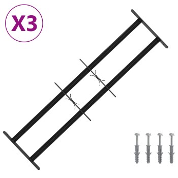 Ablakokhoz való biztonsági rács 2 keresztgerendával 3 pcs