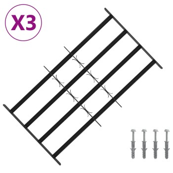 Ablakok biztonsági rács 4 keresztlécsel 3 pcs 63-114 cm