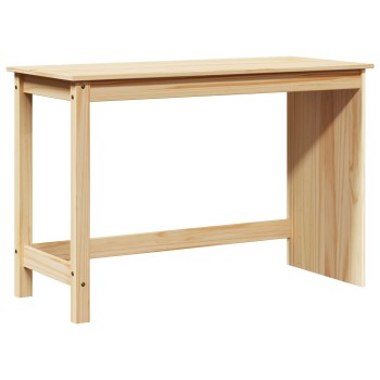 Asztal barna 112 x 50 x 75 cm tömör fenyőfa