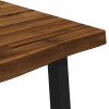 110 x 55 x 75 cm tömör akácfa természetes és fekete