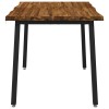 110 x 55 x 75 cm tömör akácfa természetes és fekete