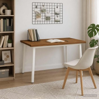 120 x 70 x 75 cm tömör akácfa természetes és fehér