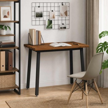 110 x 55 x 75 cm tömör akácfa természetes és fekete