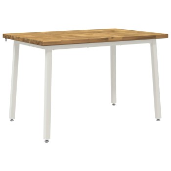 120 x 70 x 75 cm tömör akácfa fehér négyszögletes