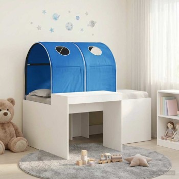 Ágy alagúttal 4 pcs artisian tölgy és kék szerelt fa