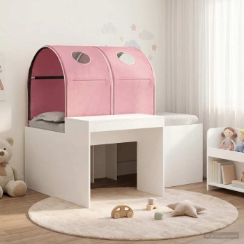 Ágy alagúttal 4 pcs artisian tölgy és rózsaszín szerelt fa