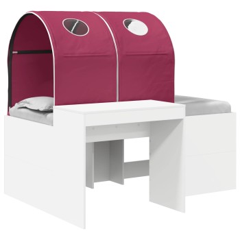 Ágy alagúttal 4 pcs artisian tölgy és piros szerelt fa