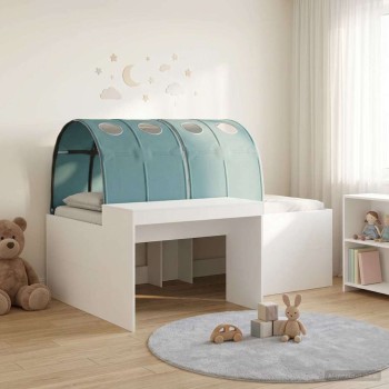Ágy alagúttal 4 pcs artisian tölgy és világoskék szerelt fa