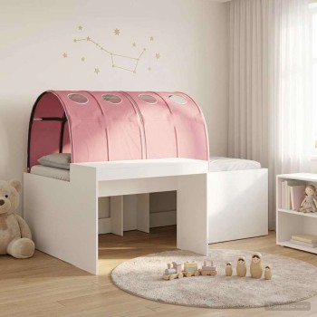 Ágy alagúttal 4 pcs artisian tölgy és rózsaszín szerelt fa