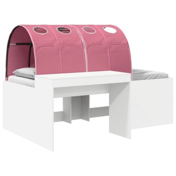 Ágy alagúttal 4 pcs artisian tölgy és rózsaszín szerelt fa