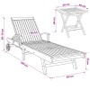 Napozóágy asztallal 2 pcs barna 40 x 40 x 40 cm tömör teakfa