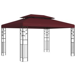Pavilon 3,97 x 2,96 x 2,68 m bordó poliészter és acél
