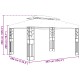 Pavilon 3,97 x 2,96 x 2,68 m bordó poliészter és acél