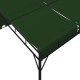 Pavilon 4 x 3 x 2,3 m zöld poliészter és acél