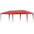Partysátor piros 600 x 300 x 255 cm pe és acél