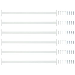 Állítható ablakbiztonsági rúd 6 pcs fehér acél