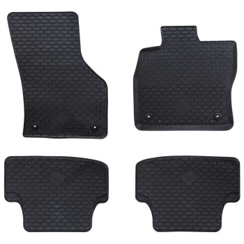 Autószőnyeg 4 pcs fekete alkalmas audi a3 2012-2020 gumi