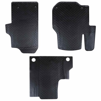 Autószőnyeg 3 pcs fekete vw crafter 2017-hez megfelelő gumi