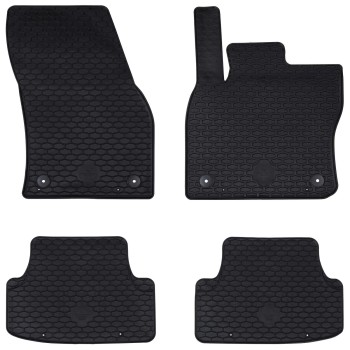 Autószőnyeg 4 pcs fekete alkalmas seat ateca 2016-hoz gumi