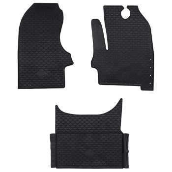 Autószőnyeg 3 pcs fekete megfelelő az iveco daily 2014-től gumi