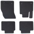 Autószőnyeg 4 pcs fekete alkalmas ford focus 4d hátul gumi