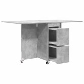 Étkezőasztal 2 pcs 140 x 80 x 77 cm szerelt fa betonszürke