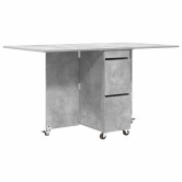 Étkezőasztal 2 pcs 140 x 80 x 77 cm szerelt fa betonszürke