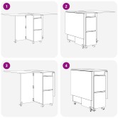 Étkezőasztal 2 pcs 140 x 80 x 77 cm szerelt fa betonszürke