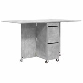 Étkezőasztal 2 pcs 140 x 80 x 77 cm szerelt fa betonszürke